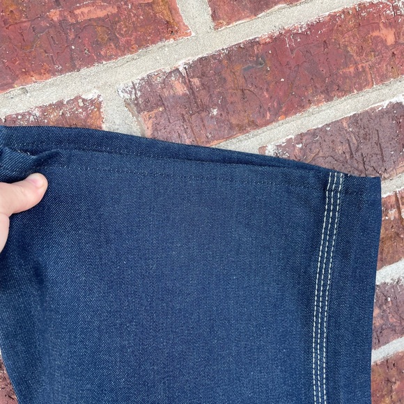 NWT Men’s Round House Dark Wash Carpenter Style Zipper Fly Overalls Size 48x30 - Picture 14 of 15